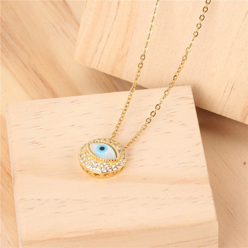 Evil Eye Titanium Necklace